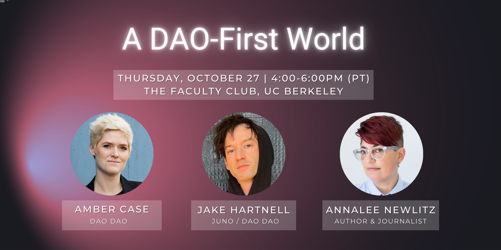 A DAO First World panelists