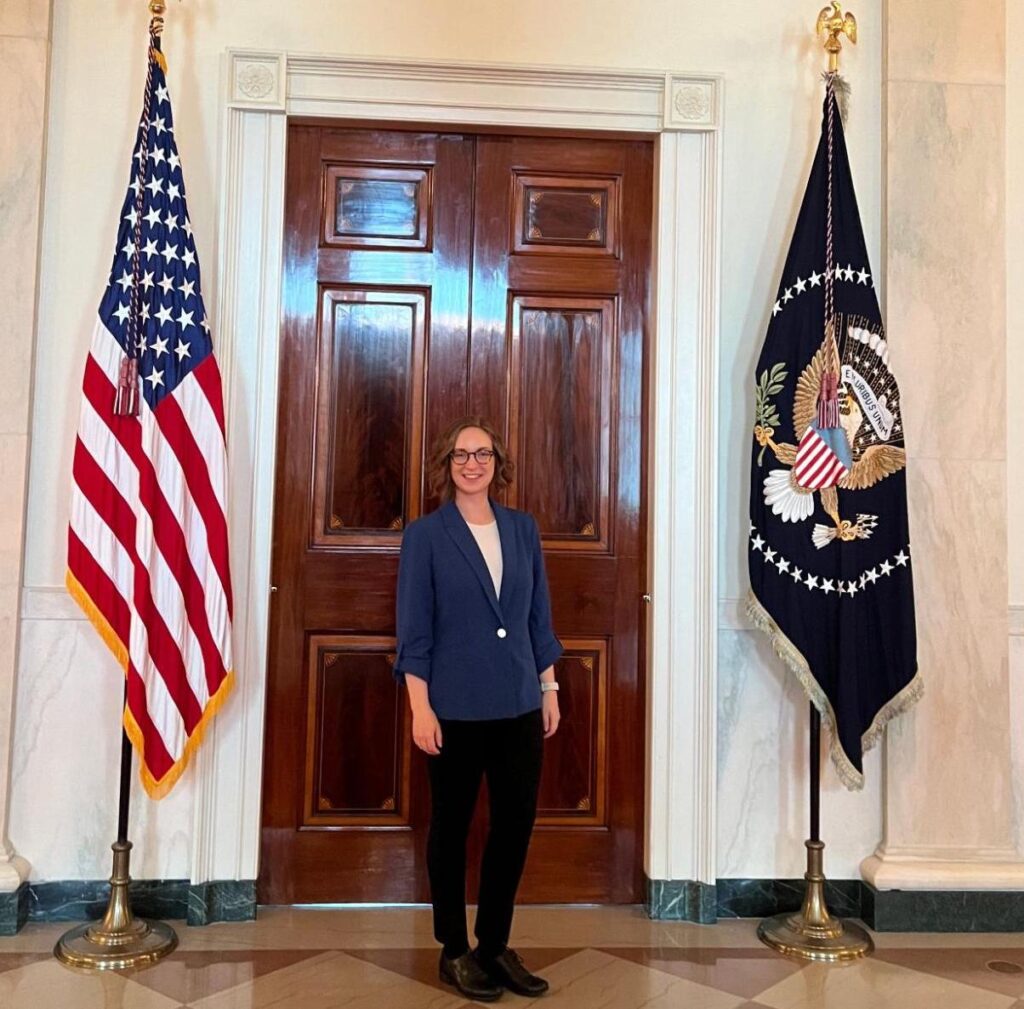 Sarah Powazek at the White House