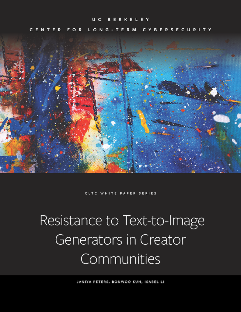 cover of "resistance to text-to-image generators" report