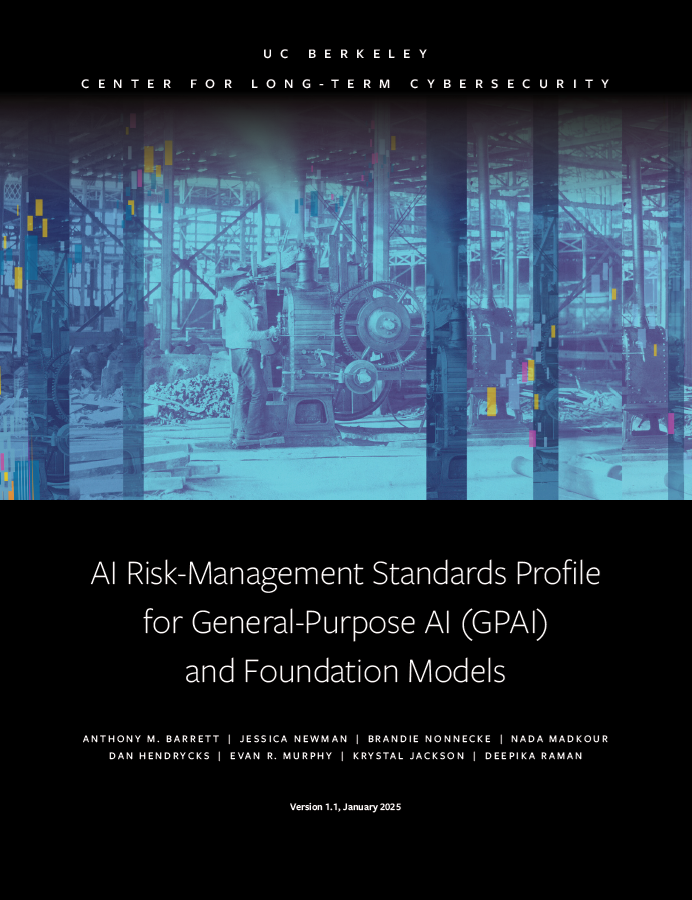 Report cover image for "AI Risk-Management Standards Profile for General-Purpose AI (GPAI) and Foundation Models"