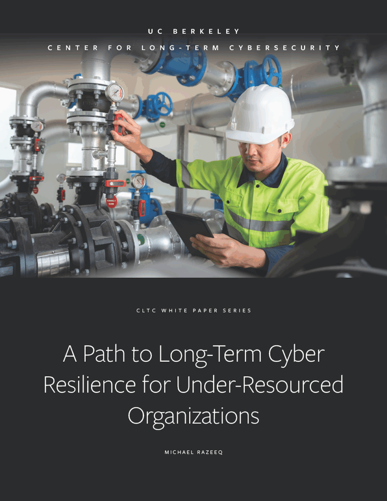 cover of the report showing a man in a water plant managing controls